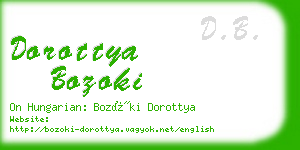 dorottya bozoki business card